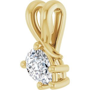 10K Yellow Gold 6x4 mm Pear Pendant Mounting – image 3