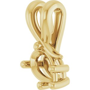 10K Yellow Gold 6x4 mm Pear Pendant Mounting – image 4