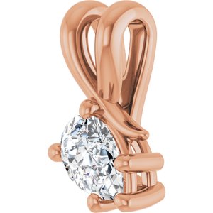 14K Rose Gold 6x4 mm Pear Pendant Mounting – image 3