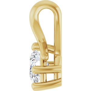 18K Yellow Gold 6x4 mm Pear Pendant Mounting – image 5
