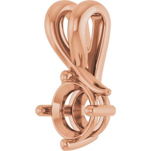 14K Rose Gold 5.5 mm Round Pendant Mounting – image 4