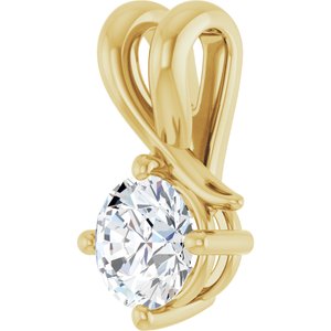 10K Yellow Gold 5.5 mm Round Pendant Mounting – image 3