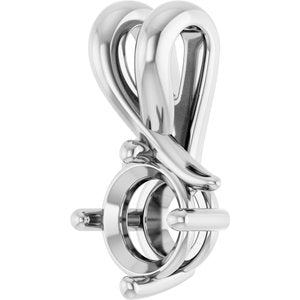 18K White Gold 5.5 mm Round Pendant Mounting – image 4
