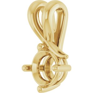 18K Yellow Gold 5.5 mm Round Pendant Mounting – image 4