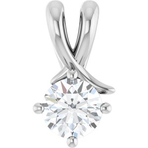 10K White Gold 5.5 mm Round Pendant Mounting