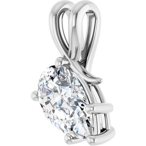 Continuum Sterling Silver 11.5x7 mm Pear Pendant Mounting – image 3