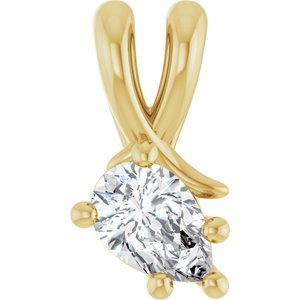 18K Yellow Gold 6x4 mm Pear Pendant Mounting