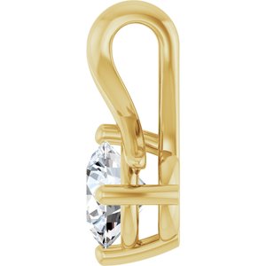 18K Yellow Gold 5.5 mm Round Pendant Mounting – image 5