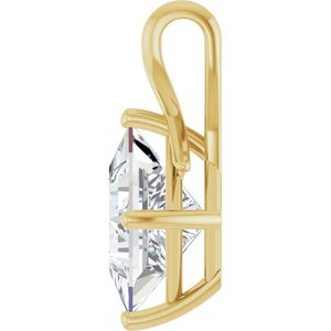 10K Yellow Gold 10 mm Square Pendant Mounting – image 5