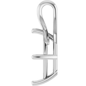 14K X1 White Gold 10 mm Square Pendant Mounting – image 6