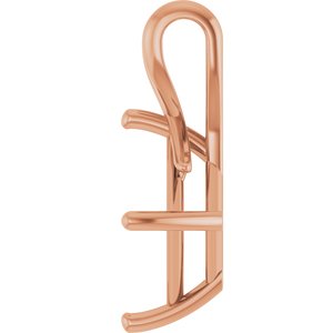 18K Rose Gold 10 mm Square Pendant Mounting – image 6