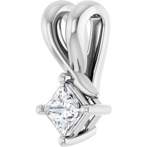 Sterling Silver 3 mm Square Pendant Mounting – image 3