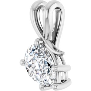 10K White Gold 9x6 mm Pear Pendant Mounting – image 3