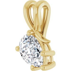 10K Yellow Gold 9x6 mm Pear Pendant Mounting – image 3
