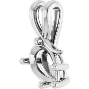 18K White Gold 9x6 mm Pear Pendant Mounting – image 4