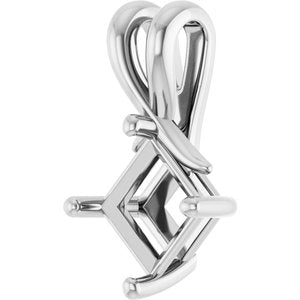 Continuum Sterling Silver 6 mm Square Pendant Mounting – image 4