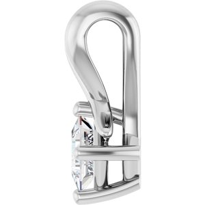 18K White Gold 3 mm Square Pendant Mounting – image 5