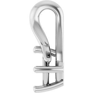 10K White Gold 3 mm Square Pendant Mounting – image 6