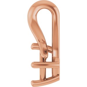 18K Rose Gold 3 mm Square Pendant Mounting – image 6