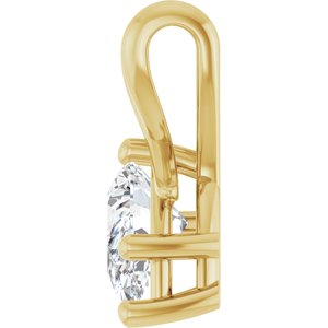 14K Yellow Gold 9x6 mm Pear Pendant Mounting – image 5