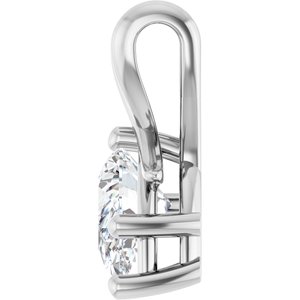 14K X1 White Gold 9x6 mm Pear Pendant Mounting – image 5