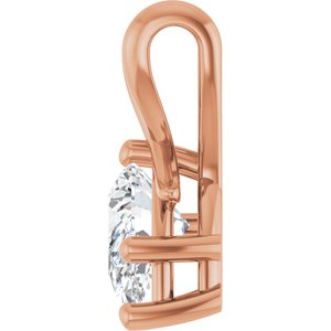 10K Rose Gold 9x6 mm Pear Pendant Mounting – image 5