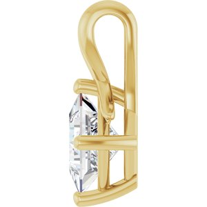 10K Yellow Gold 6 mm Square Pendant Mounting – image 5