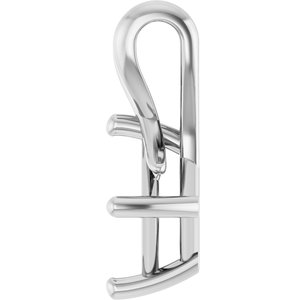 14K White Gold 6 mm Square Pendant Mounting – image 6