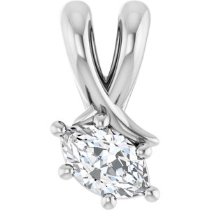 14K White Gold 5x3 mm Marquise Pendant Mounting