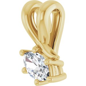 18K Yellow Gold 5x3 mm Marquise Pendant Mounting – image 3