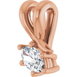 14K Rose Gold 5x3 mm Marquise Pendant Mounting – image 3