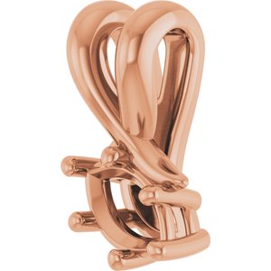 14K Rose Gold 5x3 mm Marquise Pendant Mounting – image 4