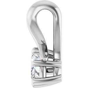 14K White Gold 5x3 mm Marquise Pendant Mounting – image 5