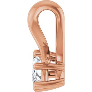 18K Rose Gold 5x3 mm Marquise Pendant Mounting – image 5