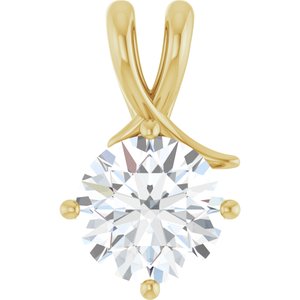 10K Yellow Gold 10 mm Round Pendant Mounting
