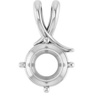 Sterling Silver 10 mm Round Pendant Mounting – image 2