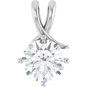 10K White Gold 10 mm Round Pendant Mounting