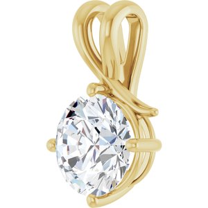 10K Yellow Gold 10 mm Round Pendant Mounting – image 3
