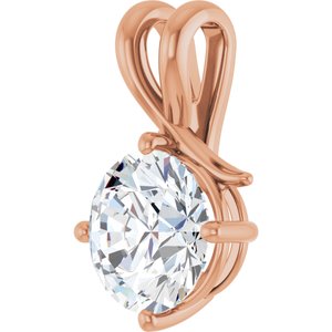 14K Rose Gold 10 mm Round Pendant Mounting – image 3