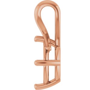 14K Rose Gold 10 mm Round Pendant Mounting – image 6