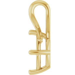 18K Yellow Gold 10 mm Round Pendant Mounting – image 6