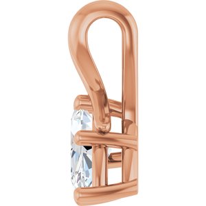 14K Rose Gold 10x5 mm Marquise Pendant Mounting – image 5
