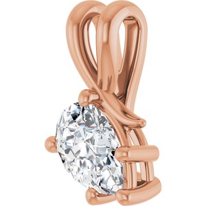 18K Rose Gold 8.5x5.5 mm Pear Pendant Mounting – image 3