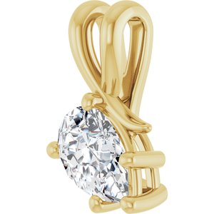 10K Yellow Gold 8.5x5.5 mm Pear Pendant Mounting – image 3