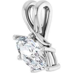 Platinum 10x5 mm Marquise Pendant Mounting – image 3