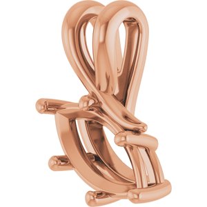 18K Rose Gold 10x5 mm Marquise Pendant Mounting – image 4
