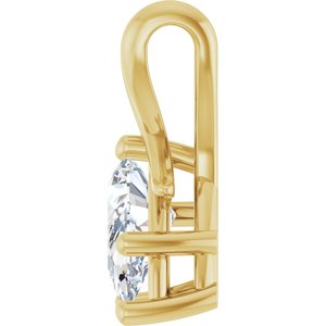 18K Yellow Gold 10.5x5.5 mm Pear Pendant Mounting – image 5