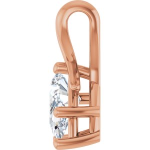 10K Rose Gold 10.5x5.5 mm Pear Pendant Mounting – image 5