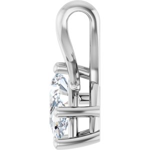 18K White Gold 10.5x5.5 mm Pear Pendant Mounting – image 5