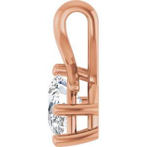 18K Rose Gold 8.5x5.5 mm Pear Pendant Mounting – image 5